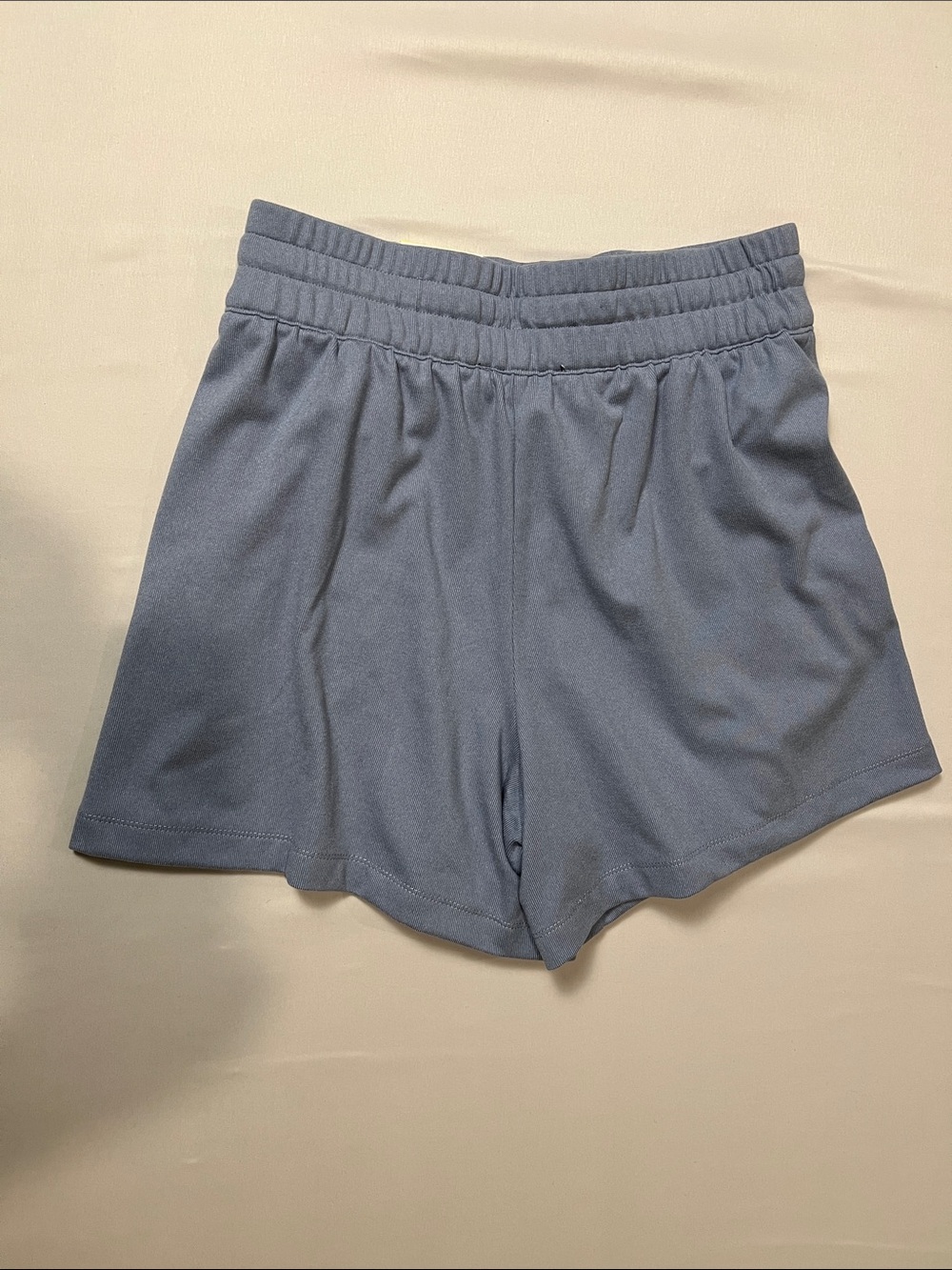 BCBG Slate Blue Elastic-Waist Drawstring Athletic Shorts Size S - Picture 9 of 9
